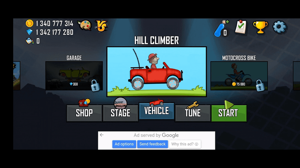 hill climb racing mod apk game play on android